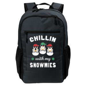 Chillin With My Snowmies Ugly Christmas Snowman Daily Commute Backpack