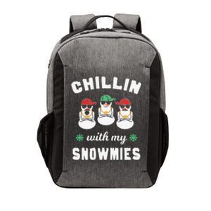 Chillin With My Snowmies Ugly Christmas Snowman Vector Backpack