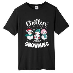 Chillin With My Snowmie Christmas Snow Teacher Snow Gift Tall Fusion ChromaSoft Performance T-Shirt