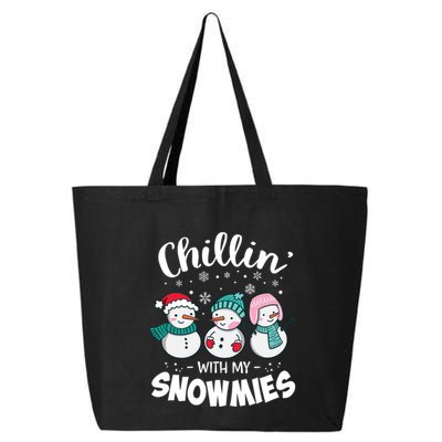 Chillin With My Snowmie Christmas Snow Teacher Snow Gift 25L Jumbo Tote