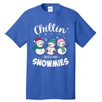 Chillin With My Snowmie Christmas Snow Teacher Snow Gift Tall T-Shirt