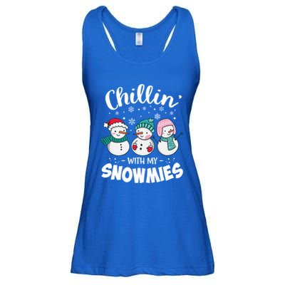 Chillin With My Snowmie Christmas Snow Teacher Snow Gift Ladies Essential Flowy Tank
