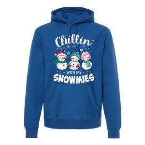 Chillin With My Snowmie Christmas Snow Teacher Snow Gift Premium Hoodie