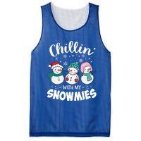 Chillin With My Snowmie Christmas Snow Teacher Snow Gift Mesh Reversible Basketball Jersey Tank