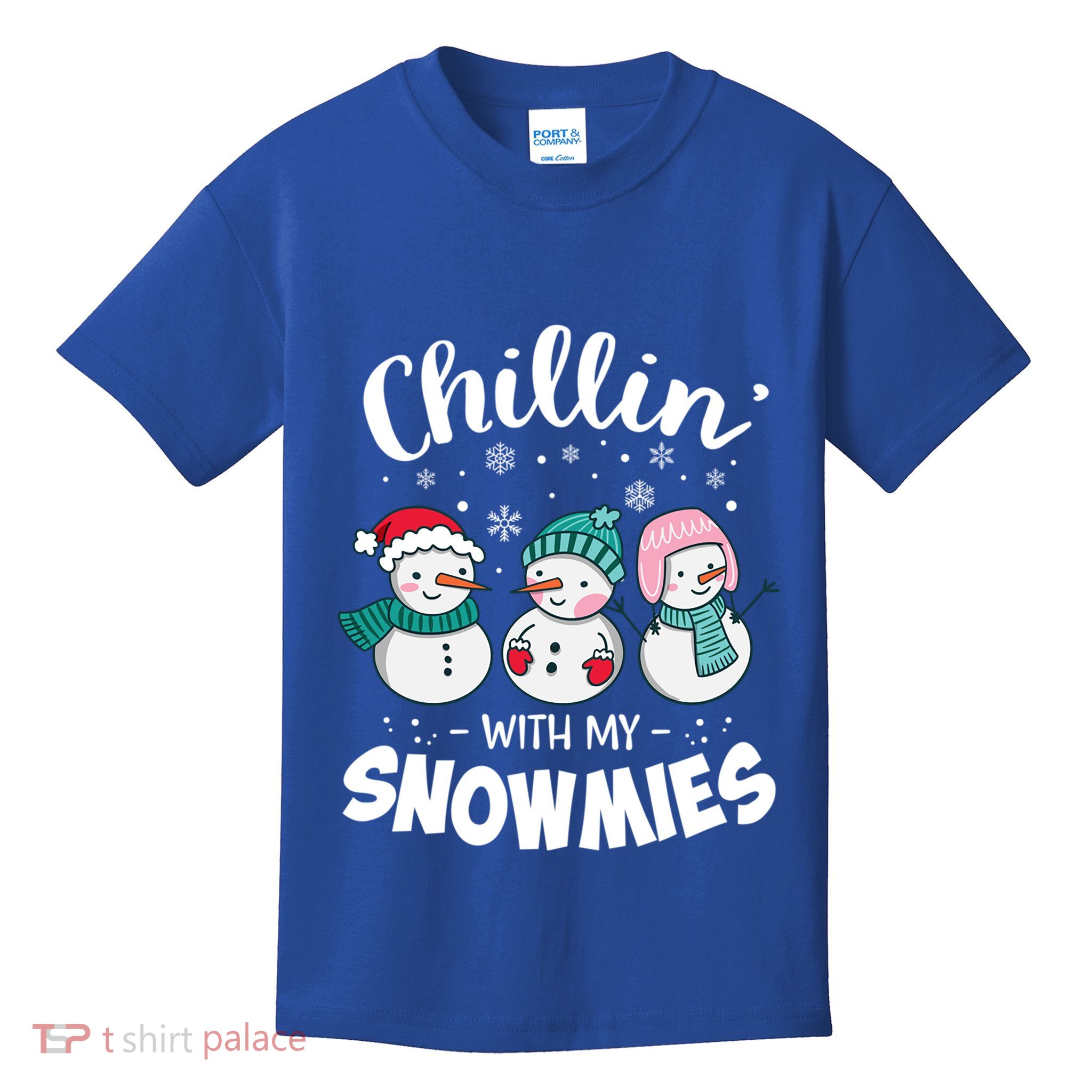 Chillin With My Snowmie Christmas Snow Teacher Snow Gift Kids T-Shirt