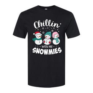 Chillin With My Snowmie Christmas Snow Teacher Snow Gift Softstyle CVC T-Shirt