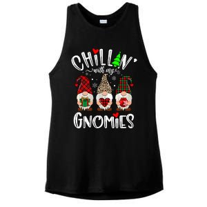 Chillin With My Gnomies Christmas Gnome Family Matching Xmas Ladies PosiCharge Tri-Blend Wicking Tank