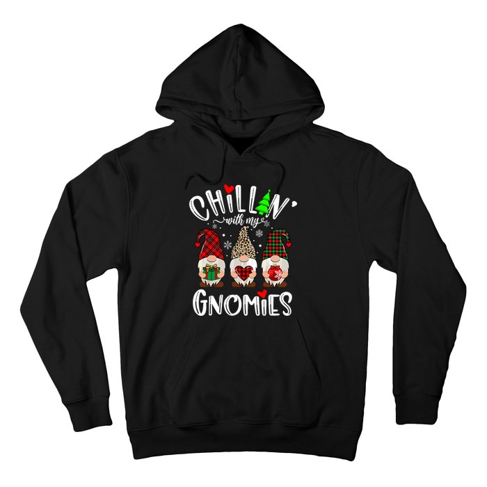 Chillin With My Gnomies Christmas Gnome Family Matching Xmas Hoodie