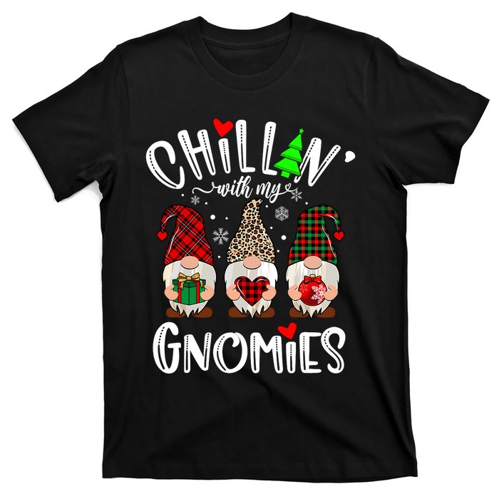 Chillin With My Gnomies Christmas Gnome Family Matching Xmas T-Shirt