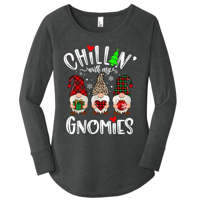 Chillin With My Gnomies Christmas Gnome Family Matching Xmas Women's Perfect Tri Tunic Long Sleeve Shirt