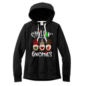 Chillin With My Gnomies Christmas Gnome Family Matching Xmas Women's Fleece Hoodie