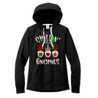 Chillin With My Gnomies Christmas Gnome Family Matching Xmas Women's Fleece Hoodie