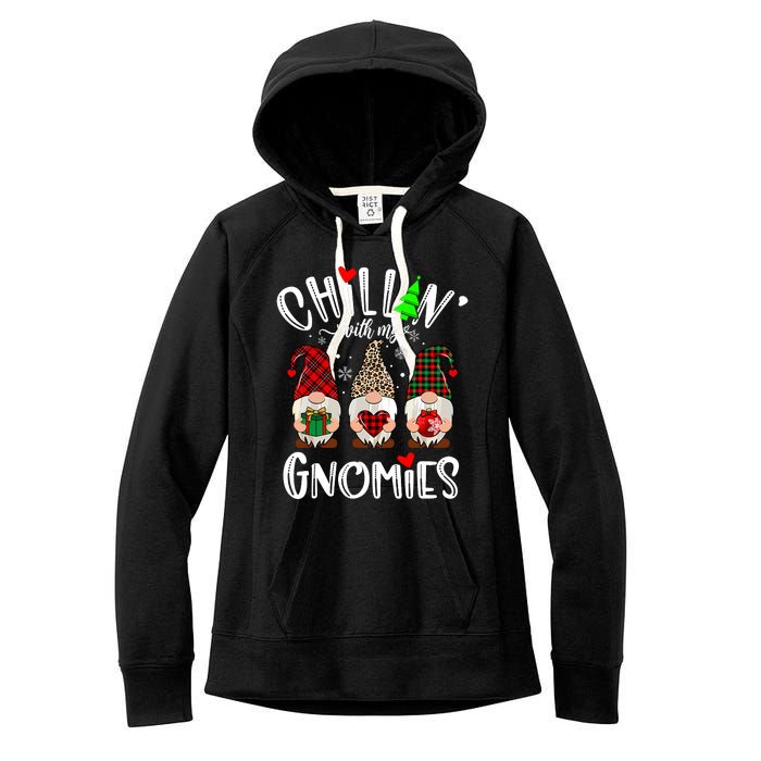 Chillin With My Gnomies Christmas Gnome Family Matching Xmas Women's Fleece Hoodie