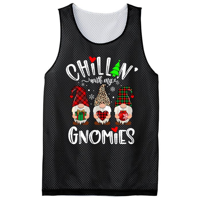 Chillin With My Gnomies Christmas Gnome Family Matching Xmas Mesh Reversible Basketball Jersey Tank