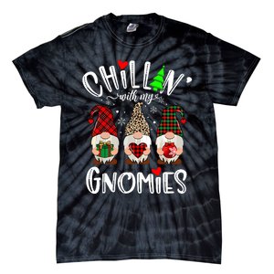 Chillin With My Gnomies Christmas Gnome Family Matching Xmas Tie-Dye T-Shirt