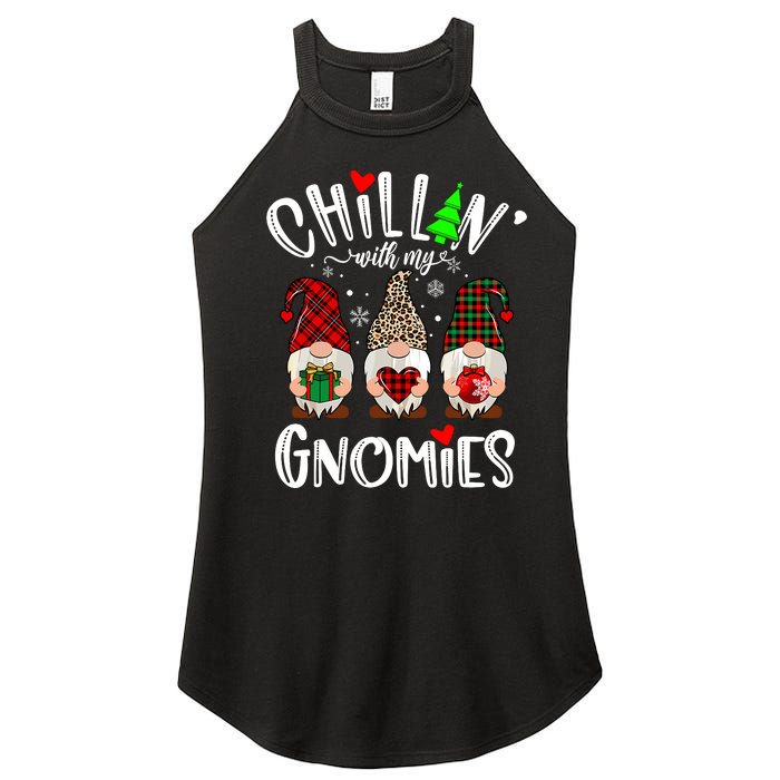 Chillin With My Gnomies Christmas Gnome Family Matching Xmas Women's Perfect Tri Rocker Tank