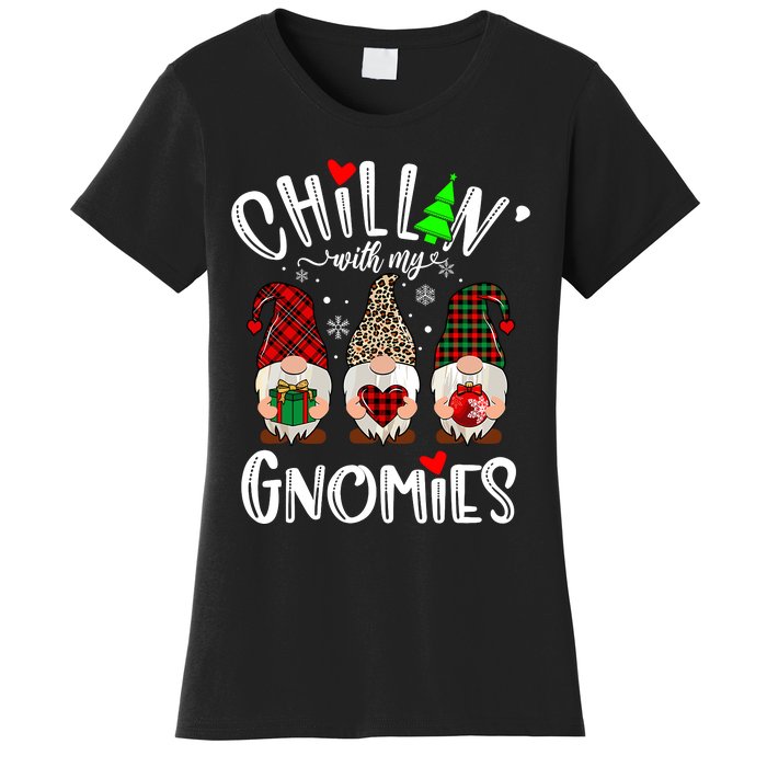 Chillin With My Gnomies Christmas Gnome Family Matching Xmas Women's T-Shirt