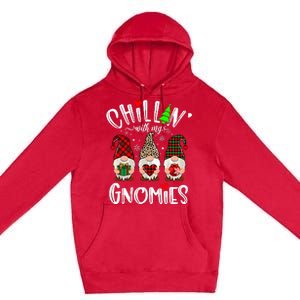 Chillin With My Gnomies Christmas Gnome Family Matching Xmas Premium Pullover Hoodie