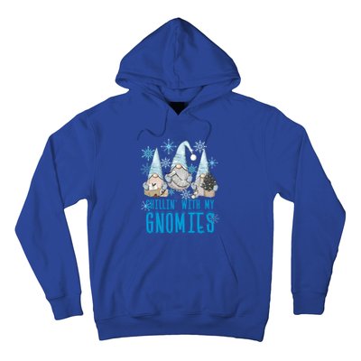 Chillin With My Gnomies Winter Snowflake Funny Gnome Gift Hoodie