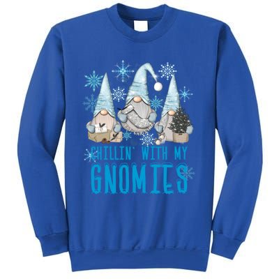 Chillin With My Gnomies Winter Snowflake Funny Gnome Gift Sweatshirt