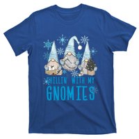 Chillin With My Gnomies Winter Snowflake Funny Gnome Gift T-Shirt