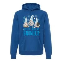 Chillin With My Gnomies Winter Snowflake Funny Gnome Gift Premium Hoodie