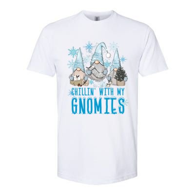 Chillin With My Gnomies Winter Snowflake Funny Gnome Gift Softstyle CVC T-Shirt