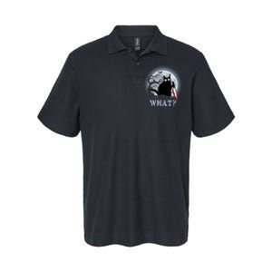 Cat What? Murderous Black Cat With Knife Halloween Funny Cat Lovers Softstyle Adult Sport Polo