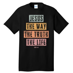 Christian Women Men Kids Jesus The Way Truth Life Tall T-Shirt