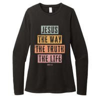 Christian Women Men Kids Jesus The Way Truth Life Womens CVC Long Sleeve Shirt