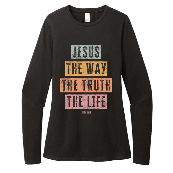 Christian Women Men Kids Jesus The Way Truth Life Womens CVC Long Sleeve Shirt