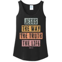 Christian Women Men Kids Jesus The Way Truth Life Ladies Essential Tank