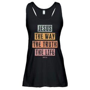 Christian Women Men Kids Jesus The Way Truth Life Ladies Essential Flowy Tank