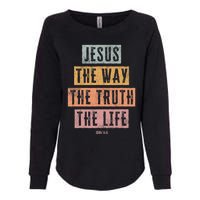 Christian Women Men Kids Jesus The Way Truth Life Womens California Wash Sweatshirt