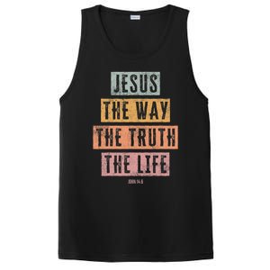 Christian Women Men Kids Jesus The Way Truth Life PosiCharge Competitor Tank