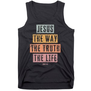 Christian Women Men Kids Jesus The Way Truth Life Tank Top