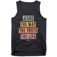 Christian Women Men Kids Jesus The Way Truth Life Tank Top