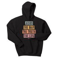 Christian Women Men Kids Jesus The Way Truth Life Kids Hoodie