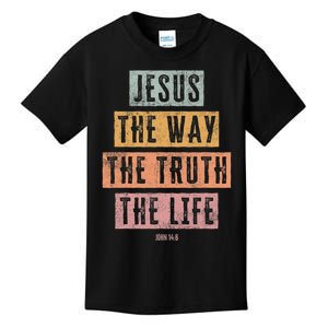 Christian Women Men Kids Jesus The Way Truth Life Kids T-Shirt