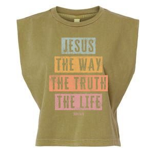 Christian Women Men Kids Jesus The Way Truth Life Garment-Dyed Women's Muscle Tee