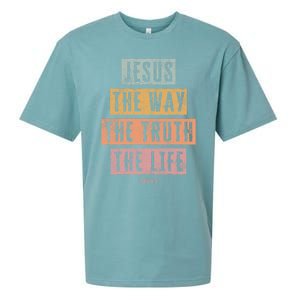 Christian Women Men Kids Jesus The Way Truth Life Sueded Cloud Jersey T-Shirt