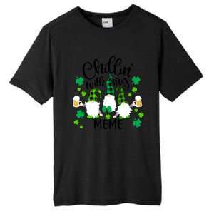 Chillin With My Meme St Patricks Day Gnomes Garden Gnome Tall Fusion ChromaSoft Performance T-Shirt