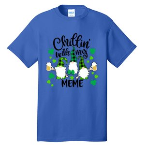 Chillin With My Meme St Patricks Day Gnomes Garden Gnome Tall T-Shirt