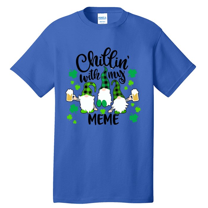 Chillin With My Meme St Patricks Day Gnomes Garden Gnome Tall T-Shirt