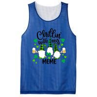 Chillin With My Meme St Patricks Day Gnomes Garden Gnome Mesh Reversible Basketball Jersey Tank