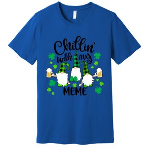 Chillin With My Meme St Patricks Day Gnomes Garden Gnome Premium T-Shirt