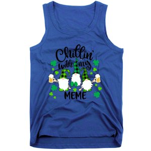 Chillin With My Meme St Patricks Day Gnomes Garden Gnome Tank Top