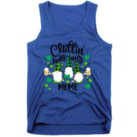 Chillin With My Meme St Patricks Day Gnomes Garden Gnome Tank Top