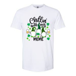 Chillin With My Meme St Patricks Day Gnomes Garden Gnome Softstyle CVC T-Shirt