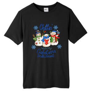 Chillin With My Cafeteria Snowmies Christmas Lunch Lady Tall Fusion ChromaSoft Performance T-Shirt